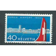 Suiza - Correo 1953 Yvert 536 ** Mnh Aeropueto de Zurich