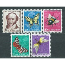 Suiza - Correo 1954 Yvert 553/7 ** Mnh Fauna mariposas