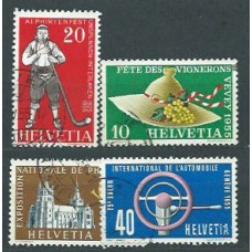 Suiza - Correo 1955 Yvert 558/61 usado