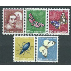 Suiza - Correo 1956 Yvert 581/5 * Mh Fauna insectos