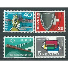 Suiza - Correo 1957 Yvert 586/9 * Mh