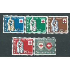 Suiza - Correo 1957 Yvert 590/4 ** Mnh Pro patria