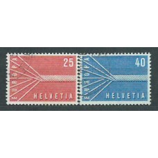 Suiza - Correo 1957 Yvert 595/6 usado Europa