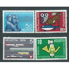 Suiza - Correo 1959 Yvert 621/4 * Mh