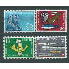 Suiza - Correo 1959 Yvert 621/24 usado