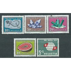 Suiza - Correo 1959 Yvert 625/9 ** Mnh Pro patria minerales