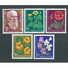 Suiza - Correo 1959 Yvert 634/8 * Mh Flores