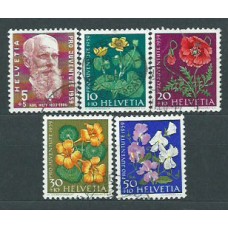 Suiza - Correo 1960 Yvert 634/8 usado Flores