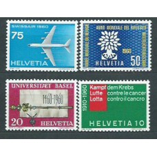 Suiza - Correo 1960 Yvert 639/42 * Mh