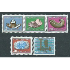 Suiza - Correo 1960 Yvert 661/5 ** Mnh Pro patria minerales