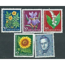 Suiza - Correo 1961 Yvert 684/8 * Mh Flores