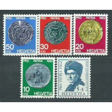 Suiza - Correo 1962 Yvert 693/7 ** Mnh Pro patria monedas