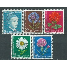 Suiza - Correo 1963 Yvert 721/5 usado Pro juventud flores
