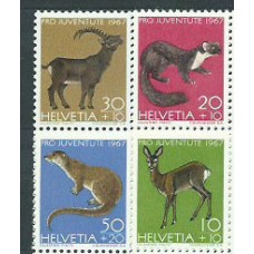 Suiza - Correo 1967 Yvert 799/802 ** Mnh Fauna
