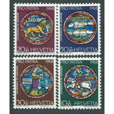 Suiza - Correo 1968 Yvert 807/10 ** Mnh Pro patria vidrieras