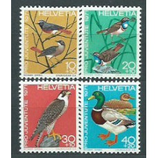 Suiza - Correo 1971 Yvert 891/4 ** Mnh Pro juventud aves
