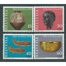 Suiza - Correo 1973 Yvert 926/9 ** Mnh Pro patria arqueología