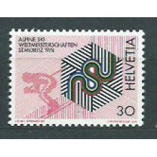 Suiza - Correo 1973 Yvert 931 ** Mnh Deportes esqui