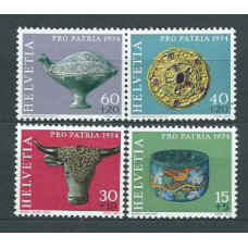 Suiza - Correo 1974 Yvert 961/4 ** Mnh Pro patria arqueologia