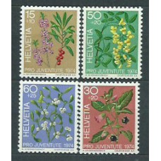 Suiza - Correo 1974 Yvert 972/5 ** Mnh Pro patria flora