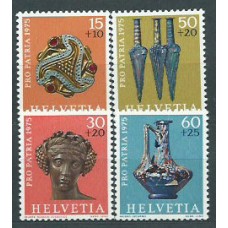 Suiza - Correo 1975 Yvert 983/6 ** Mnh Pro patria arqueologia