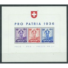 Suiza - Hojas Yvert 2 ** Mnh Pro patria