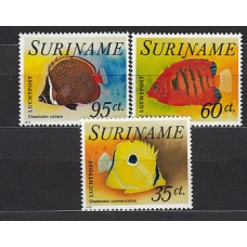 Surinam - Aereo Yvert 53/5 ** Mnh Fauna. Peces
