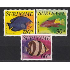 Surinam - Aereo Yvert 68/70 ** Mnh Fauna. Peces