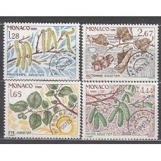 Monaco - Preobliterados Yvert 90/3 ** Mnh Flores