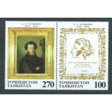 Tadjikistan - Correo Yvert 126/7 ** Mnh Pouchkine escritor