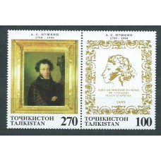 Tadjikistan - Correo Yvert 126/7 ** Mnh Pouchkine escritor