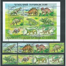 Tadjikistan - Correo Yvert 46/53 ** Mnh Fauna prehistórica