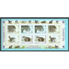 Tadjikistan - Correo Yvert 86(I) Carnet ** Mnh Fauna gatos