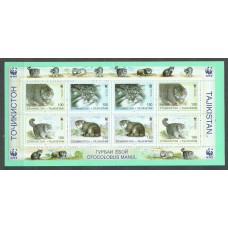 Tadjikistan - Correo Yvert 86(II) Carnet ** Mnh Fauna gatos