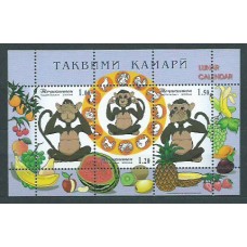 Tadjikistan - Hojas Yvert 36 ** Año chino del mono