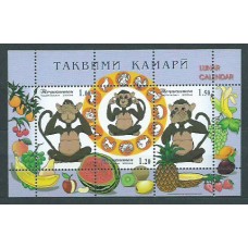Tadjikistan - Hojas Yvert 36 ** Año chino del mono