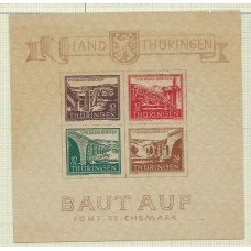 Alemania Oriental Zona Sovietica Thuringe Hoja 4 Yvert ** Mnh