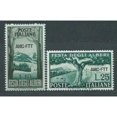 Trieste Zona A - Correo Yvert 130/1 ** Mnh Flora