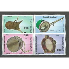 Tunez - Correo Yvert 1288/91 ** Mnh  Instrumentos de música