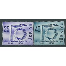 Turquia - Correo 1957 Yvert 1322/3 ** Mnh