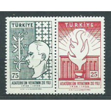 Turquia - Correo 1958 Yvert 1414/15 ** Mnh Ataturk