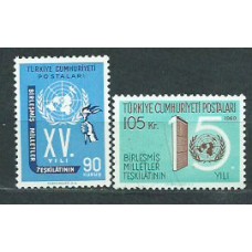 Turquia - Correo 1960 Yvert 1576/7 ** Mnh ONU