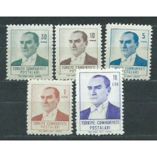 Turquia - Correo 1961 Yvert 1602/6 * Mh Ataturk