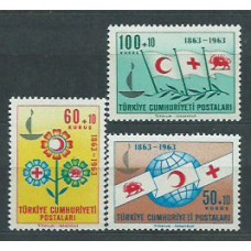 Turquia - Correo 1963 Yvert 1664/6 ** Mnh Cruz roja