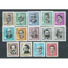 Turquia - Correo 1965 Yvert 1755/68 * Mh Personajes