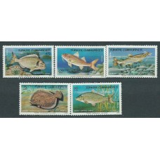 Turquia - Correo 1975 Yvert 2138/42 ** Mnh Fauna peces