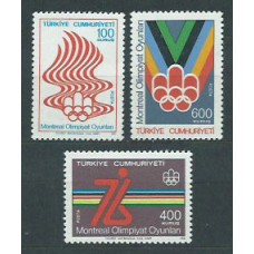 Turquia - Correo 1976 Yvert 2167/9 ** Mnh Olimpiadas de Montreal