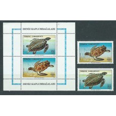 Turquia - Correo 1989 Yvert 2619/20+H,30 ** Mnh Fauna