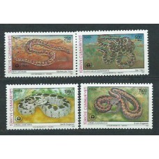 Turquia - Correo 1991 Yvert 2686/9 ** Mnh Fauna reptiles