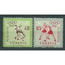 Turquia - Aereo Yvert 35/6 * Mh Olimpiadas de Melbourne